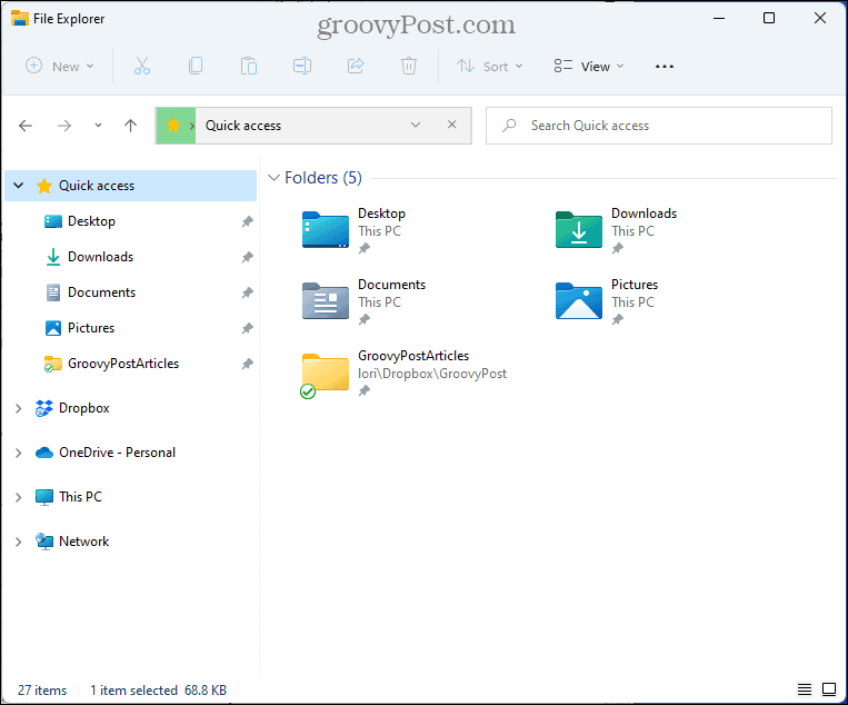 Tidak ada file yang baru digunakan yang ditampilkan di File Explorer