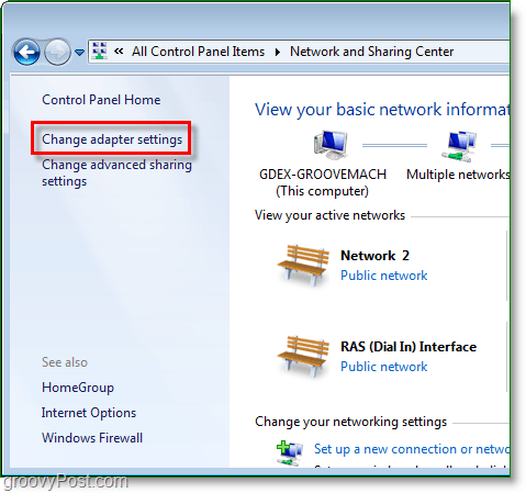ubah pengaturan adapter jaringan di windows 7