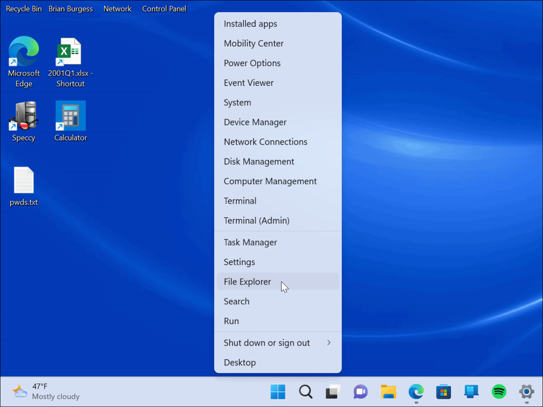 Cara Mengakses Menu Power User di Windows 11