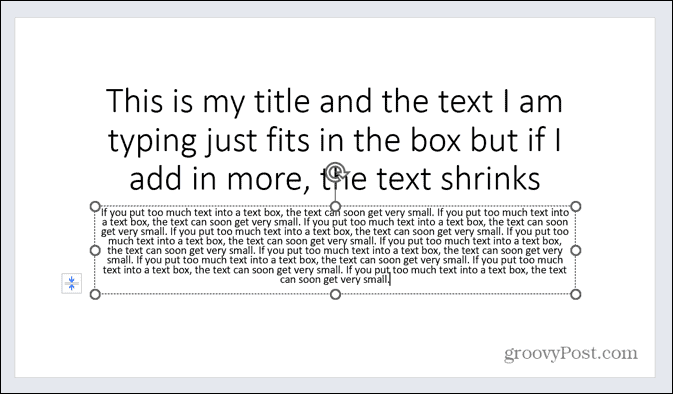 teks powerpoint terlalu kecil