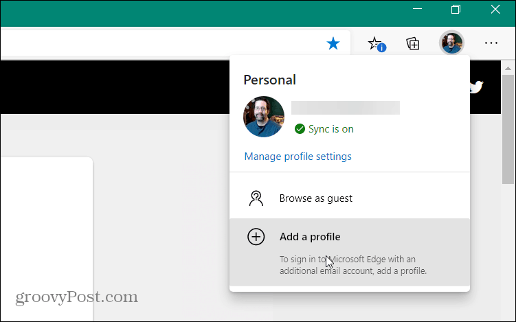Tambahkan Edge profil pengguna