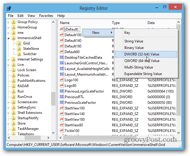 Editor Registri Windows 8