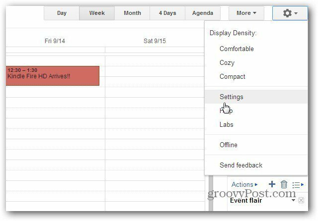 Cara Mengatur Tampilan Default di Kalender Google