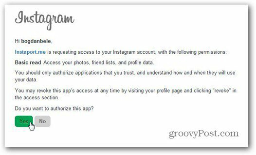 instaport instagram memungkinkan akses