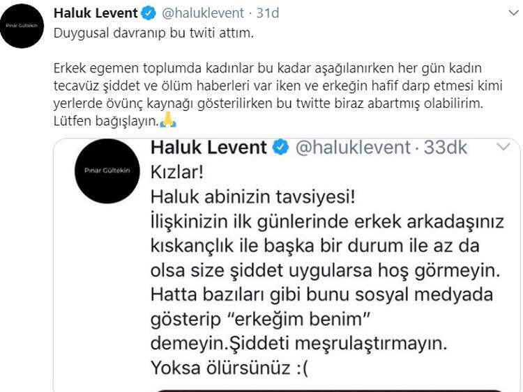 Reaksi Haluk Levent Pınar Gültekin setelah berbagi pembunuhan berkumpul!