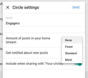 pengaturan baru google plus circle