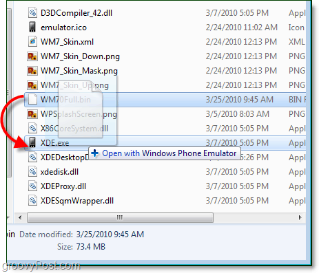 buka file WM70Full.bin dengan XDE.exe