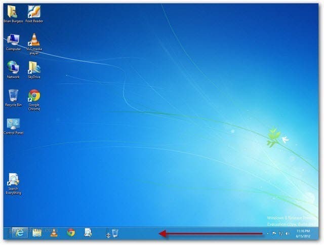 Cara Menambahkan Keranjang Sampah ke Bilah Tugas Windows 8