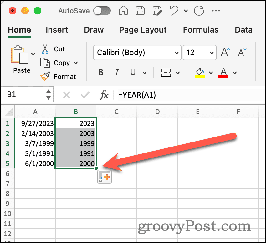 Penanganan IsiOtomatis di Excel