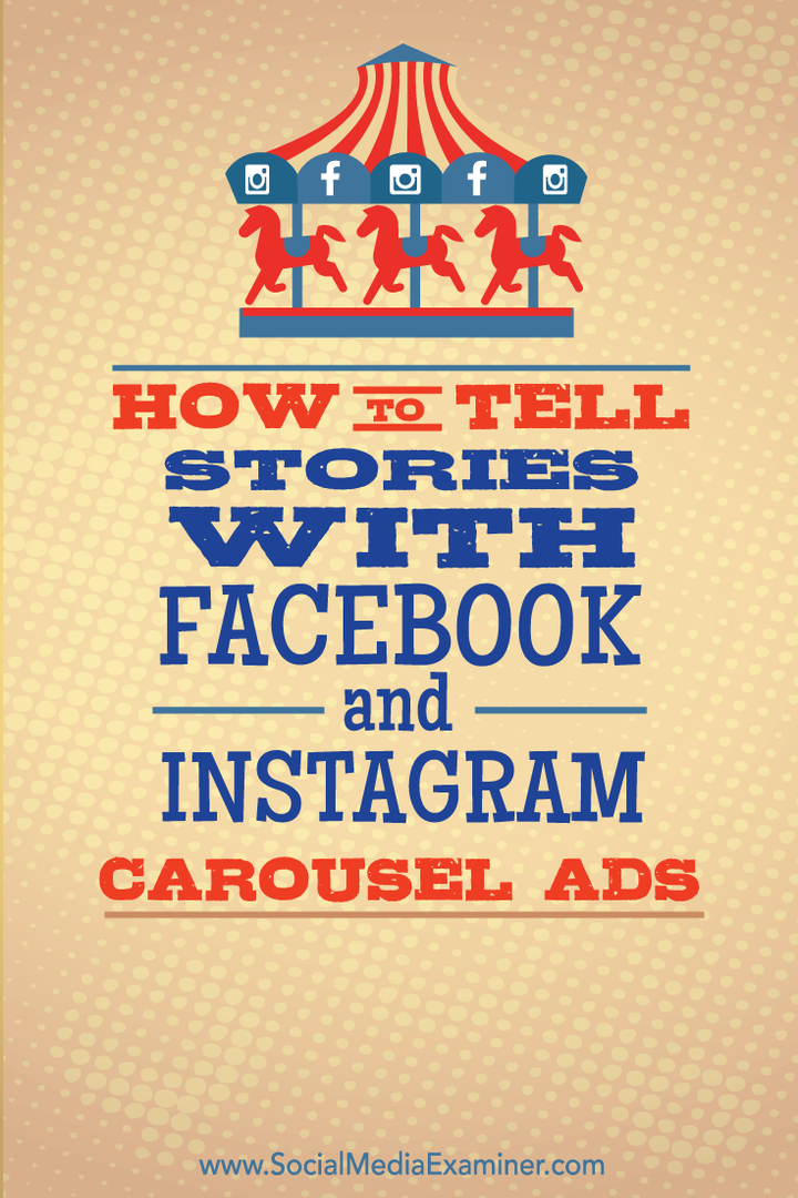 ceritakan kisah dengan iklan carousel facebook dan instagram