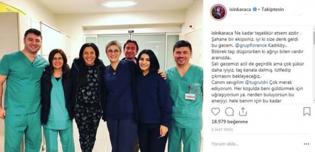 Işın Karaca berbagi dari rumah sakit
