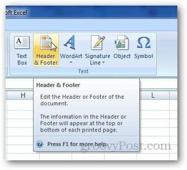 Footer Excel Header 2