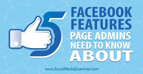 lima fitur facebook untuk admin halaman