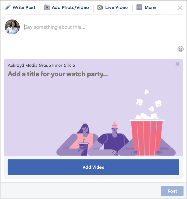 Beri judul dan deskripsi pesta jam tangan Facebook Anda.