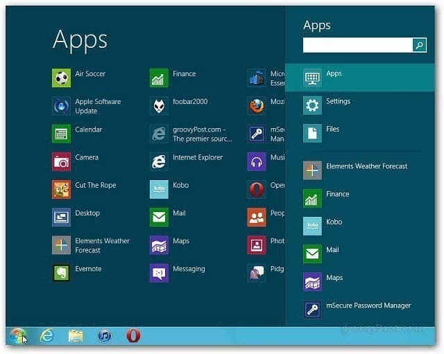 Dapatkan Start Menu pada Windows 8 dengan ViStart