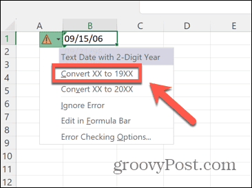 Excel konversi ke 1900