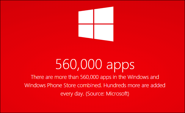 Microsoft Mengumumkan Lebih dari Setengah Juta Aplikasi untuk Windows 8 dan Windows Phone