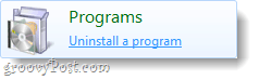 uninstall program di windows 7