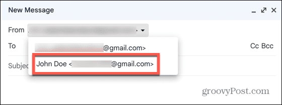 gmail pilih alias