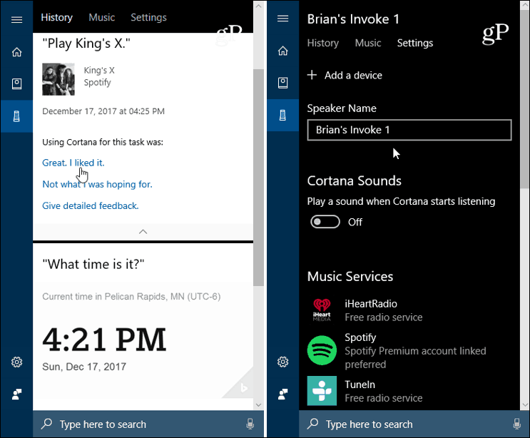 Pengaturan Cortana Windows 10 Invoke