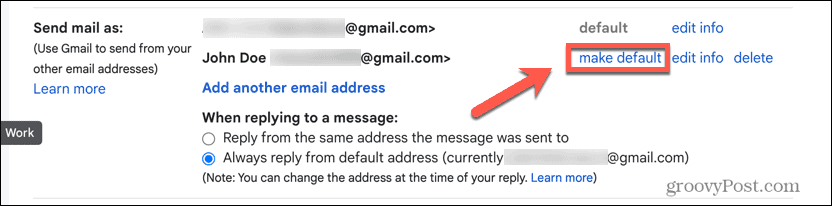 gmail jadikan default
