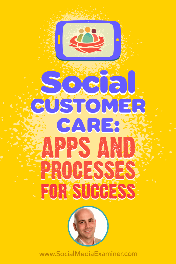 Layanan Pelanggan Sosial: Aplikasi dan Proses untuk Sukses yang menampilkan wawasan dari Dan Gingiss di Podcast Pemasaran Media Sosial.