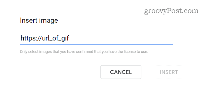 masukkan GIF melalui URL