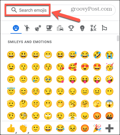 daftar emoji google docs