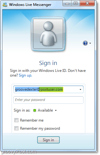 windows live messenger dapat digunakan dengan akun domain Anda jika Anda mengaturnya