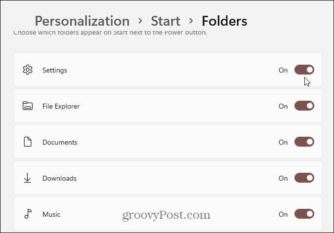 personalisasi mulai folder windows 11