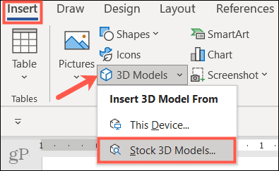 Sisipkan model 3D di Microsoft Office