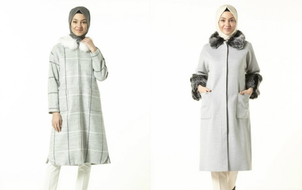 Model mantel panjang yang terjangkau dengan jilbab 2020