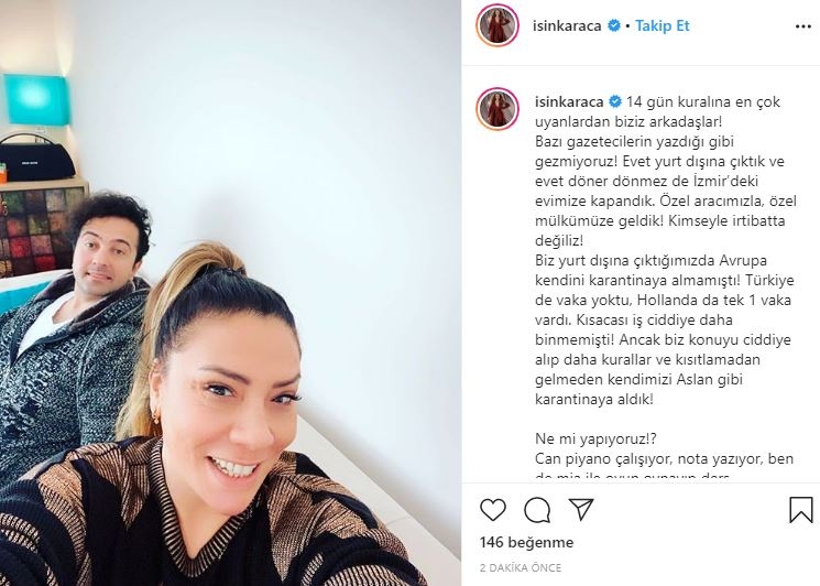 Işın Karaca menanggapi berita bahwa dia tidak mengikuti aturan 14 hari!