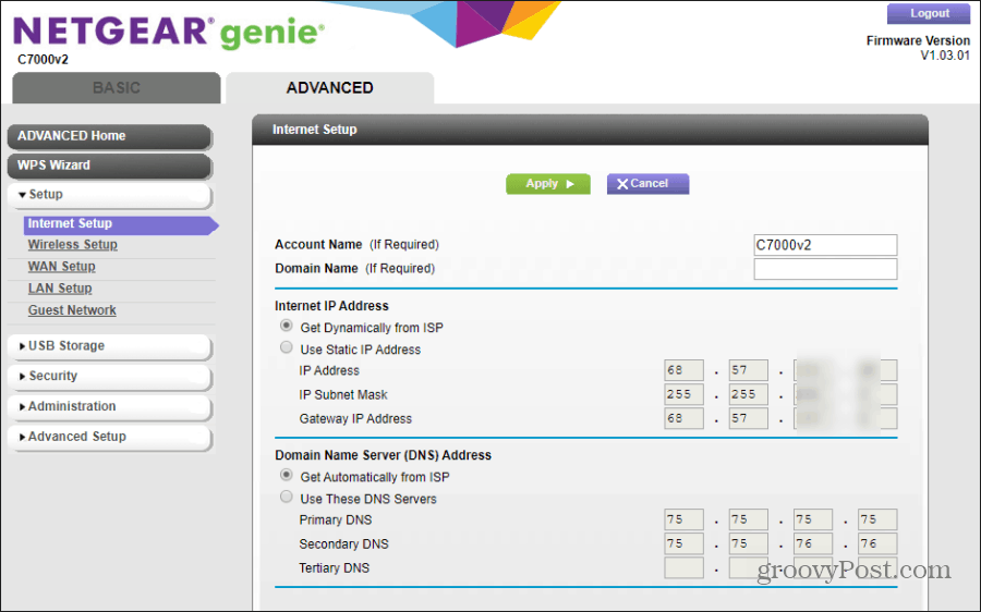 pengaturan IP router