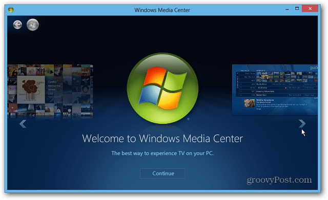 Luncurkan Windows Media Center