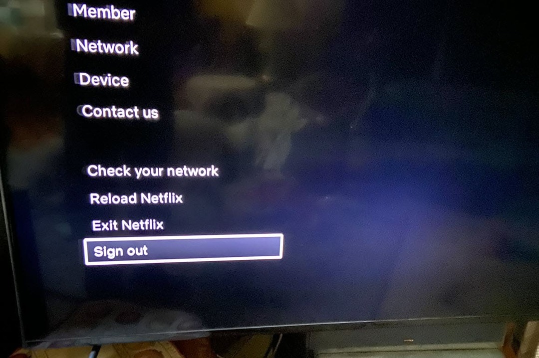 Keluar dari Netflix di TV