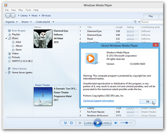 Di mana Windows Media Player di Windows 8?