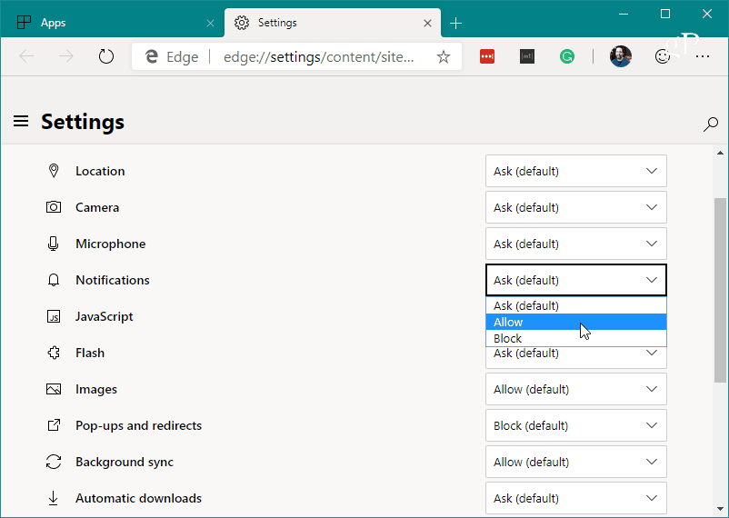 Info Aplikasi Izin Chromium Edge