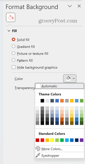 powerpoint pilih warna latar belakang