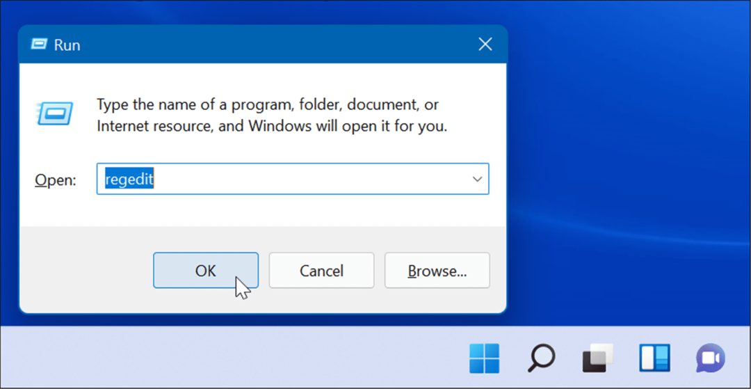 regedit Jalankan Windows 11