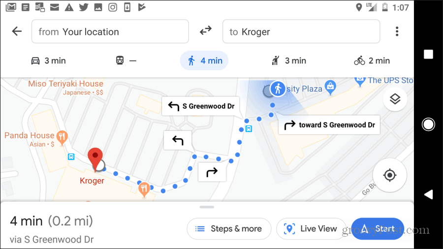 google maps petunjuk arah berjalan