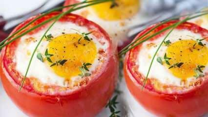 Bagaimana cara membuat tomat isi dengan telur? Tomat Isi dengan Telur untuk Resep Sarapan