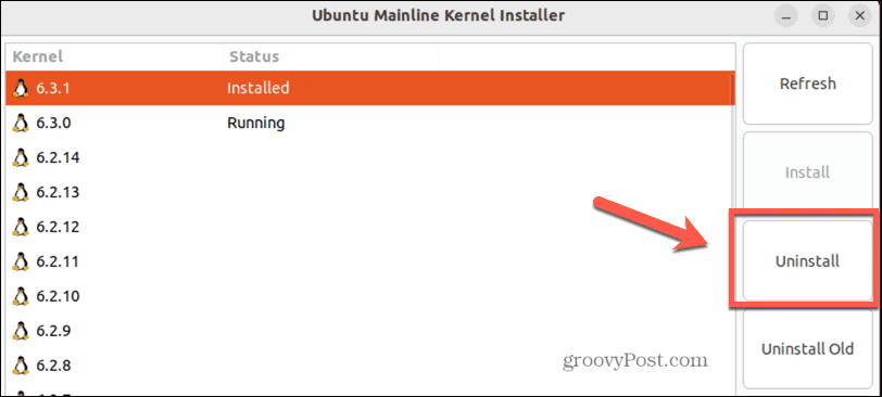 uninstall kernel ubuntu di jalur utama
