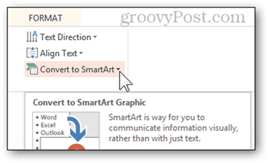 smart art convert ke smartart bullet daftar poin powerpoint power point mengkonversi 2013 fitur opsi format tombol