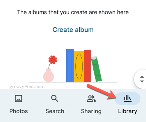 Buka perpustakaan di Google Foto