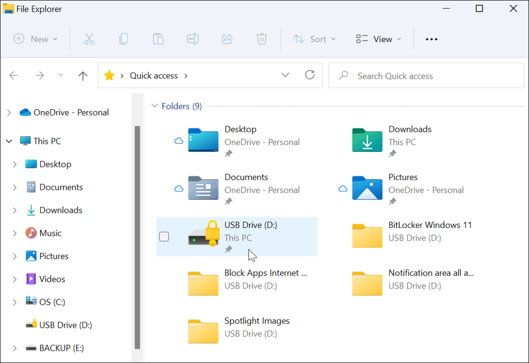 Enkripsi Drive Ikon File Explorer