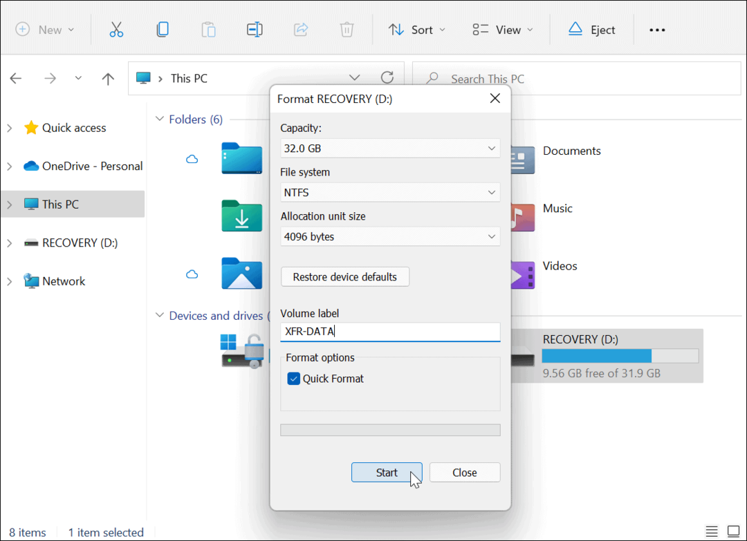 Cara Memformat Drive dari File Explorer di Windows 11