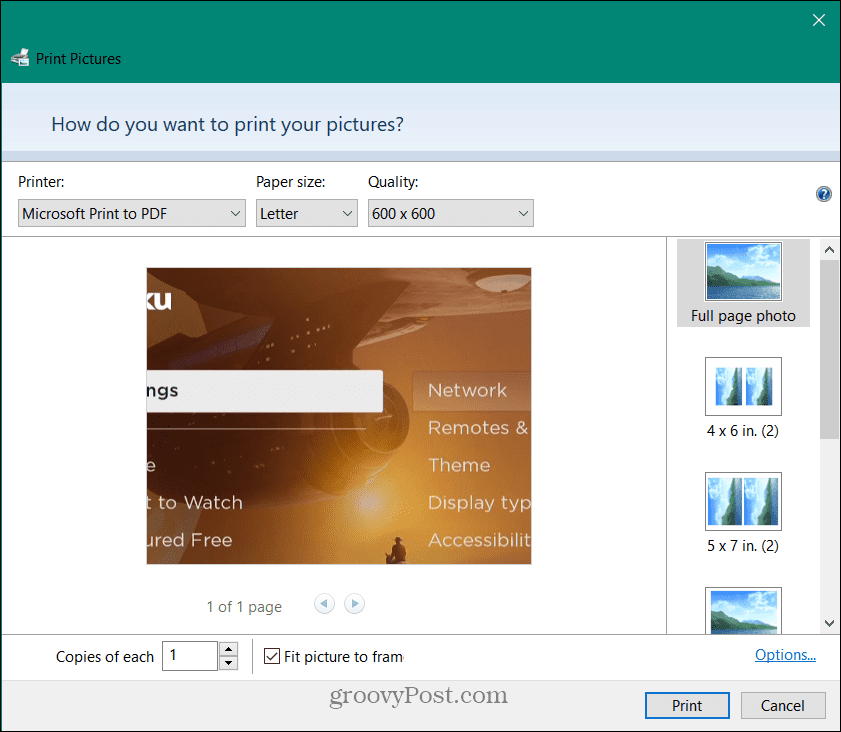 Konversikan PNG ke PDF di Windows