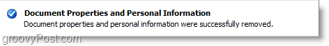 jendela konfirmasi yang menunjukkan data Anda telah dihapus sehubungan dengan informasi pribadi