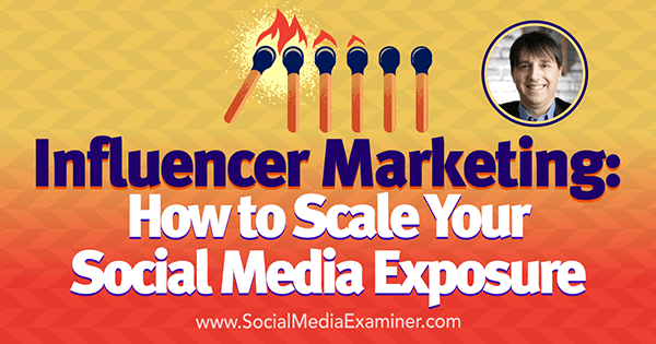 Influencer Marketing: How to Scale Your Social Media Exposure menampilkan wawasan dari Neal Schaffer di Social Media Marketing Podcast.